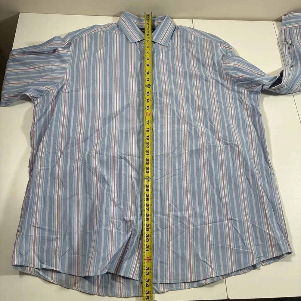 Vintage Polo Golf‎ Ralph Lauren Westerton Shirt 2XL Blue Purple Striped 90s Y2K